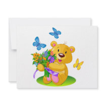 Cute teddy bear invitations