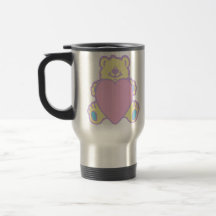 Cute Teddy Bear Love Heart Coffee Mugs