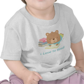 Cute Teddy Bear Loves To Read For Toddlers T Shirt