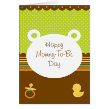 Cute Teddy Bear Mommy-To-Be Card