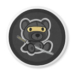 Cute teddy bear ninja samurai warrior magnet