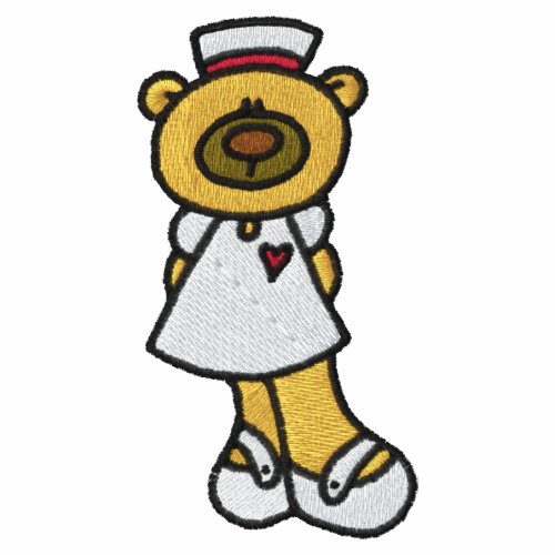 Cute Teddy Bear Nurse Embroidered Shirt