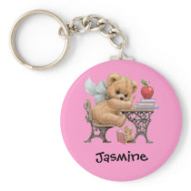 Cute Teddy Bear Personalized Name Gift Keychains