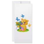 Cute teddy bear rack card template