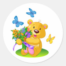Cute teddy bear stickers