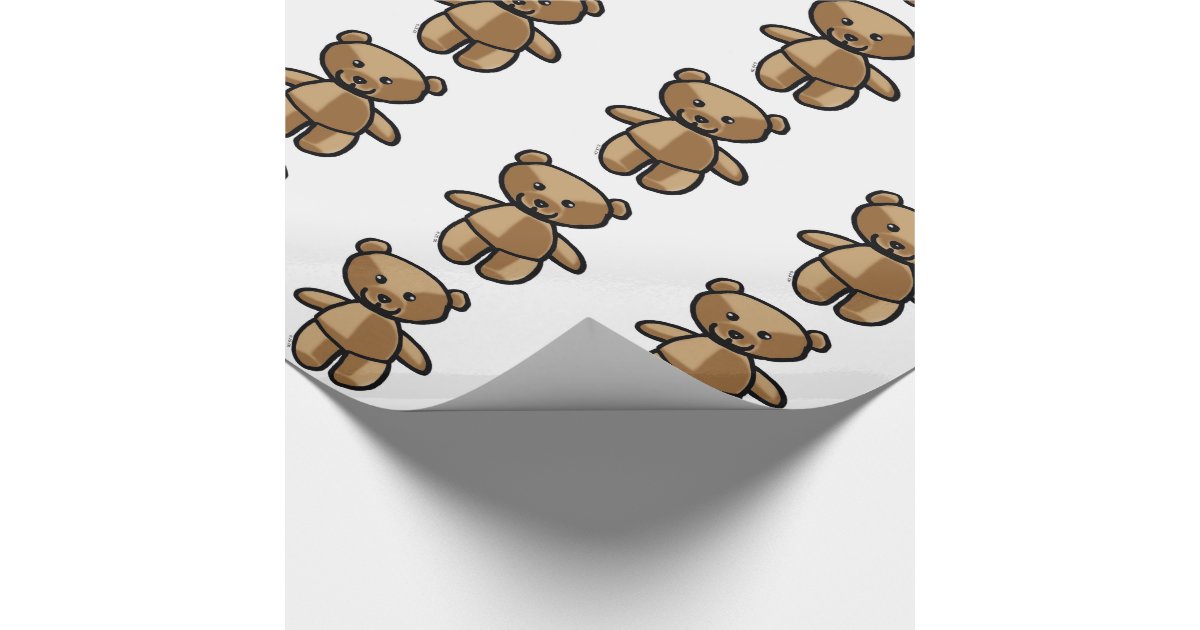 cute teddy bear wrapping paper Zazzle