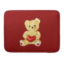 Cute Teddy Hypnotist Red Sleeve For Macbooks