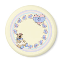 Cute teddy with hearts magnets