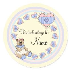 Cute teddy with hearts sticker