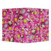 Cute Tennis Girl Binder
