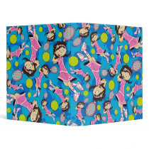 Cute Tennis Girl Binder