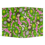 Cute Tennis Girl Binder