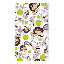 Cute Tennis Girl Bookmark Business Card