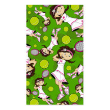 Cute Tennis Girl Bookmark Business Cards