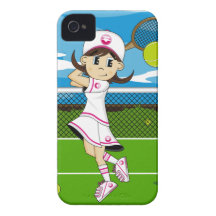 Cute Tennis Girl iphone Case Case-Mate iPhone 4 Cases