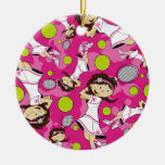 Cute Tennis Girl Ornament