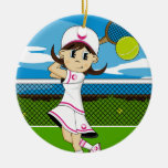Cute Tennis Girl Ornament