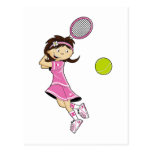 Cute Tennis Girl Postcard