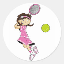 Cute Tennis Girl Sticker