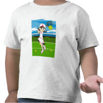 Cute Tennis Girl Tee