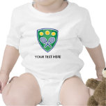 Cute tennis onesie for baby. Add name or quotes Rompers