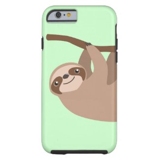 Cute Three-Toed Sloth iPhone 6 Case