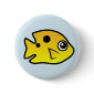 Cute Threespot Damselfish Round Button