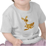 Cute Thumping Cartoon Kangaroo Baby T-Shirt