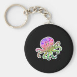 cute tie dye octopus key chains