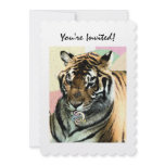 Cute Tiger Baby Shower Personalized Announcements