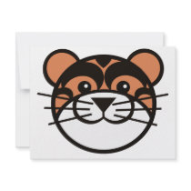 cute tiger face invitations by lilcharacters cute tiger face invitations