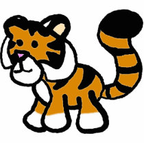 Cute Tiger photo sculptures