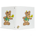 cute time for a party celebration teddy bear desig vinyl binder