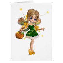 Cute Toon Easter Fairy - 1 Greeting Cards