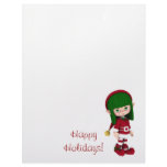 Cute Toon Elf Holiday Letterhead
