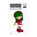 Cute Toon Elf Holiday Postage postage