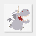 Cute Toothy Cartoon Unicorn Magnet magnets
