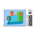Cute Toy Train Postage Stamps stamp