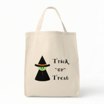 Cute Toy Witch Halloween Trick Or Treat Tote Bag