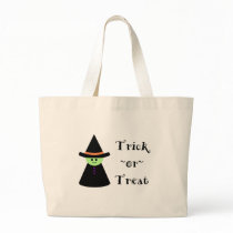 Cute Toy Witch Halloween Trick Or Treat Tote Bag