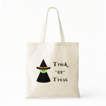 Cute Toy Witch Halloween Trick Or Treat Tote Bag