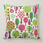 Cute tree apple pear and flower retro pattern pillows