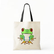 Cute Tree Frog Cartoon Tote Bag bag
