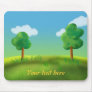 Cute trees and clouds mouse pads