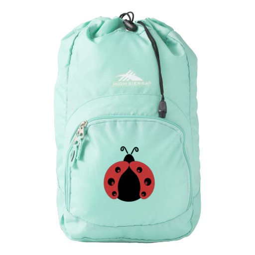 Cute trendy girly modern red ladybug high sierra backpack | Zazzle