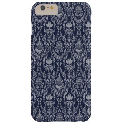 Cute trendy girly navt damask barely there iPhone 6 plus case