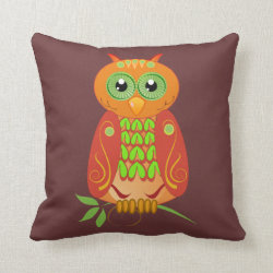 Cute trendy pillow with Owls