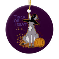 Cute Trick or Treat Halloween Donkey Ornament