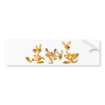 Cute Trio of Cartoon Kangaroos Bumper Sticker bumper stickers by Lioness_Graphics Cute Trio of Cartoon Kangaroos Bumper Sticker bumper stickers