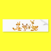 Cute Trio of Cartoon Kangaroos Bumper Sticker bumper stickers by Lioness_Graphics Cute Trio of Cartoon Kangaroos Bumper Sticker bumper stickers